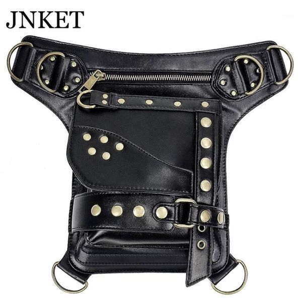 

waist bags jnket women steam punk bag multifunction belt pu leather shoulder crossbody large capacity sling1