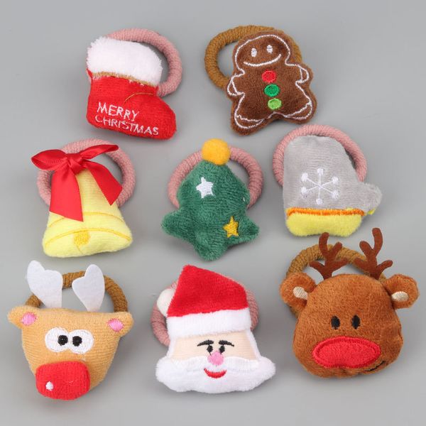 

newchildren's band cartoon holiday christmas princess tie rubber rope hair accessories birthday gift 7