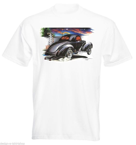 

mens t-shirt willys drag car gasser rat rod muscle v8 pos-291 tee shirt sport hooded sweatshirt hoodie