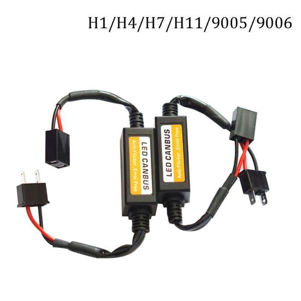 

2pcs car led decoder anti hyper blink flash error cancel canbus h1/h4/h7/h11/9005/9006 headlight decoder adapter anti-flicker1