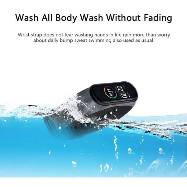 

for xiaomi mi band 5 wristband replacement strap smart wristband sile wrist bands watches sport bracelet for m qylyve, Black;brown