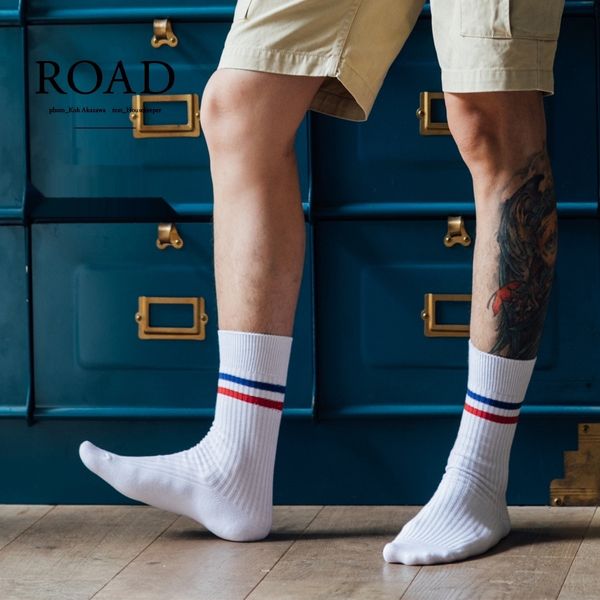 

xwgtx henny rue 18 new cotton bar sense three-dimensional texture cotton two-bar casual sports men's socks parallel socks ig6dz, Black
