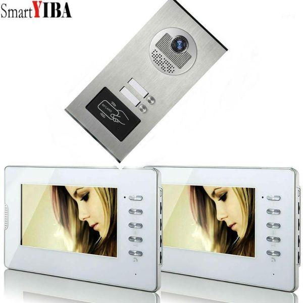 

video door phones smartyiba wired intercom systems 2 apartments 7 inch phone system rfid ir-cut hd 700tvl doorbell camera1