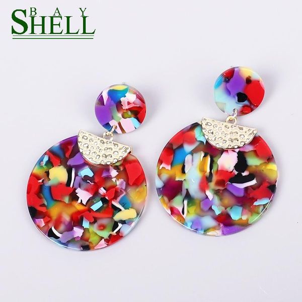 

dangle & chandelier shell bay punk drop earrings jewelry for women accessories fashion cute barring pendientes earring rainbow earings 2021, Silver