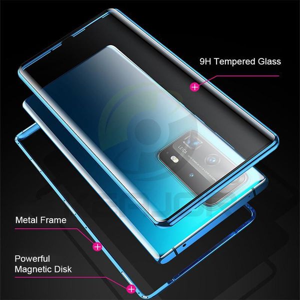 

magnetic case for huawei p40 pro case luxury double side glass cover 360 full protective case for huawei p 40 p40 h jllabk