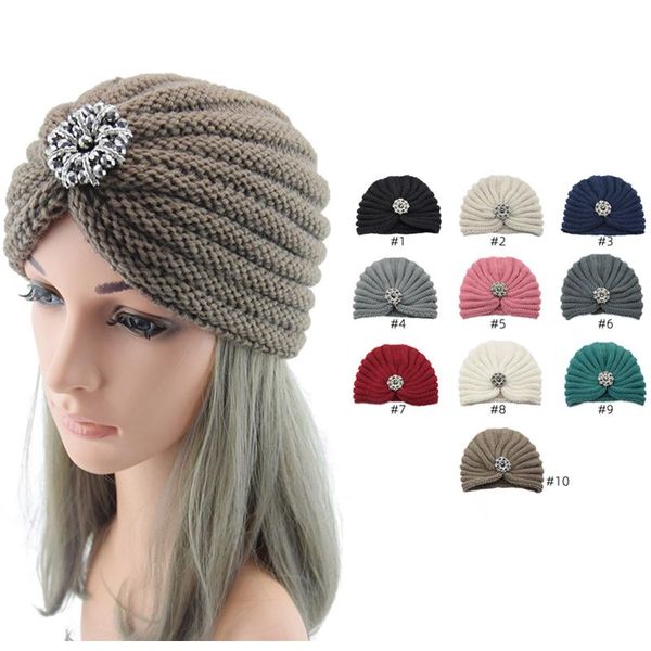 Toptan Ücretsiz 10 Renkler Kadınlar Yeni Bohemia Modası Örme Şapka Tığ Büküm Sonbahar Sıcak Yetişkin Lady Beanies Kış Kapaklar