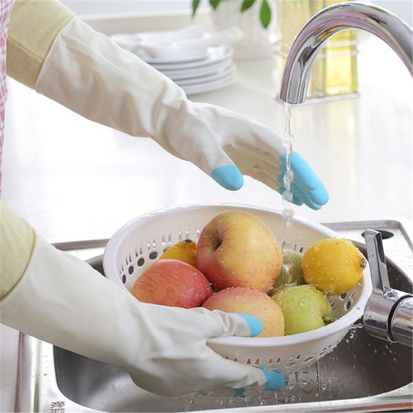 

housekeeping dishwashing rubber household waterproof latex thin cleaning laundry gloves
