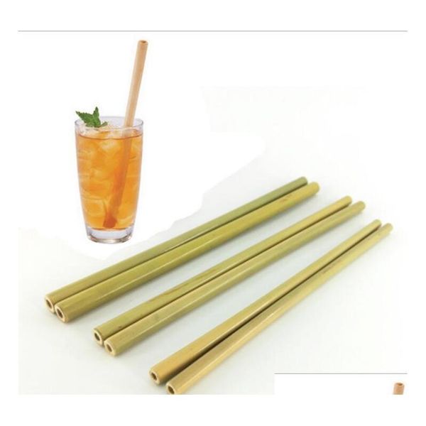 

bamboo straw 20*1cm 20*1.8cm yellow green reusable bamboo drinking straws eco-friendly party bar kitchen straws 300pcs ljj_oa6891 chxxu