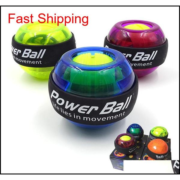 

led wrist ball trainer gyroscope strengthener gyro power ball arm exerciser powerball exercise machine gym fitne qylvqs bde_home, Silver