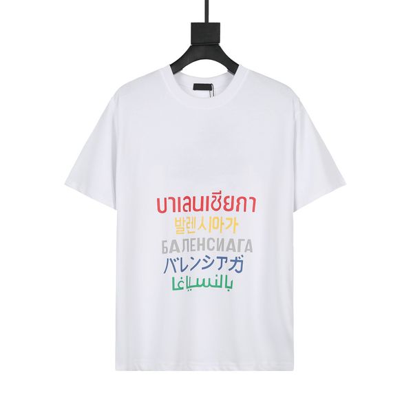 

21ss new men's t-shirt fashion with digital printing seven-color fashion letters short-sleeved high-quality women's t-shirt xs, White;black