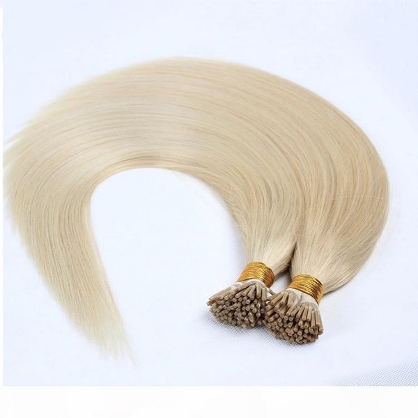 

elibess hair -thick end i tip sticker hair extensions 1g strand 100 strands lot prebonded human hairs, Black