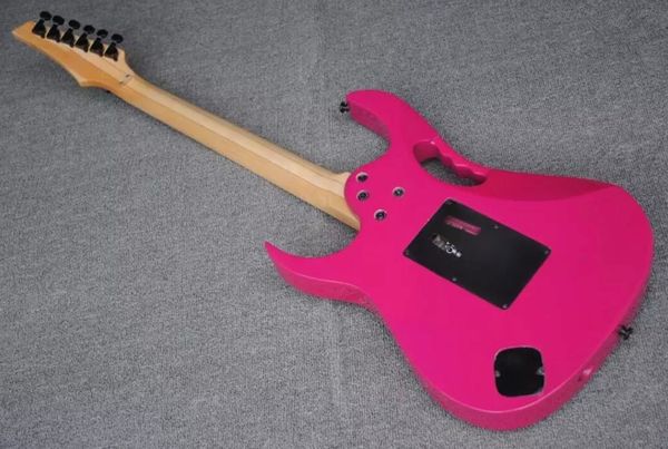 Chitarra elettrica personalizzata con finitura rosa squalo a 24 tasti Chitarra cinese da 21 a 24 tasti ben smerlata