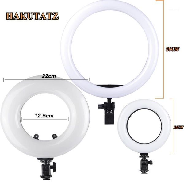 

flash heads pography led selfie ring light 16/22/26cm three-speed stepless dimmable lighting lamp for makeup video live studio1