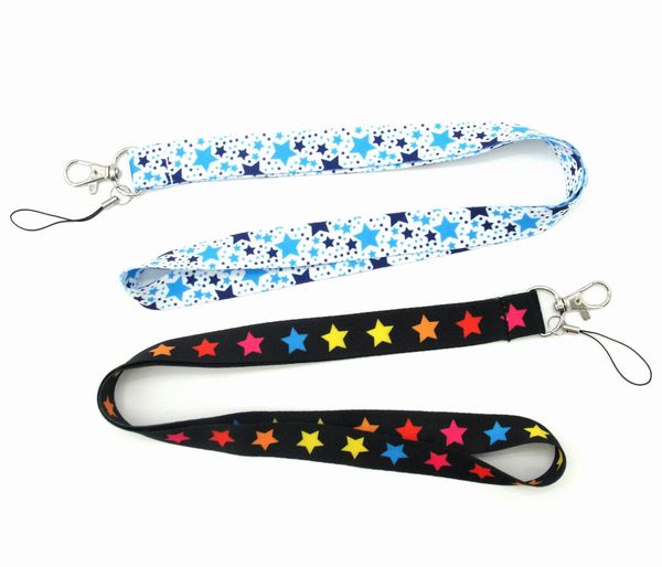 

20pcs star dot neck strap lanyard key id card gym phone strap badge holder diy multifunctional mobile phone decoration
