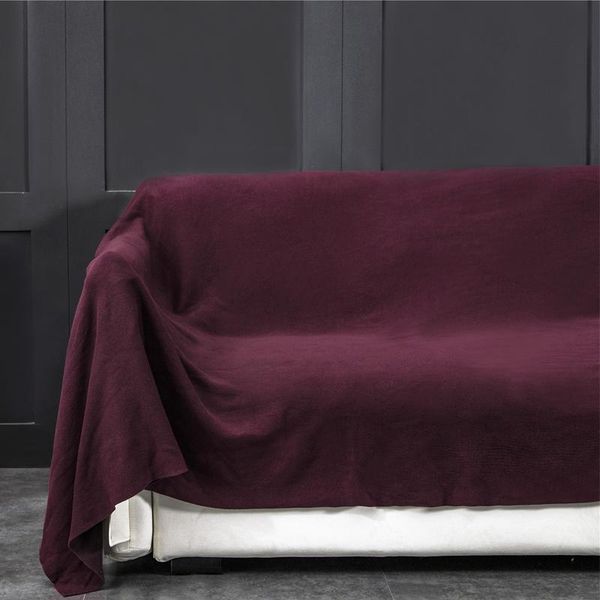 

blankets nordic wine red knitting sofa cover casual blanket fashion bed home decor solid color cotton throw and