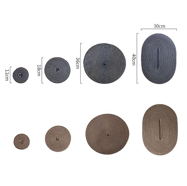 

хлопковые льняные укладки чай чай кубок питья подстановки столовые коврики бытовые круглые чаши изоляционные колодки кухня оформление украше