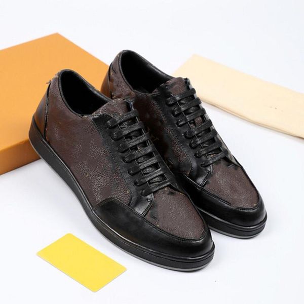 

men l ace luxury embroidered stripe white shoes genuine leather designer sneaker mens casual shoes size 38-45, Black