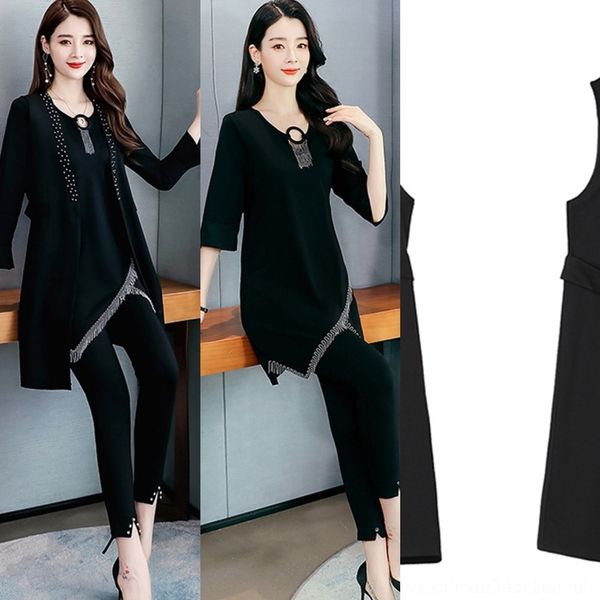 

samy4 блудниц осени threewomen трехстрочного кусок осенью три весны и setclothing нового костюма большого размер показывают thinage моды сок, Gray