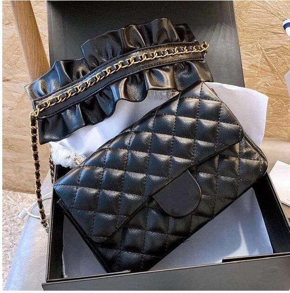 

2021 f / w высокое качество настоящая кожаная женская сумка cc мешок мода стиль сумка на плечо взъерошеный плечевой ремень роскошный дизайне