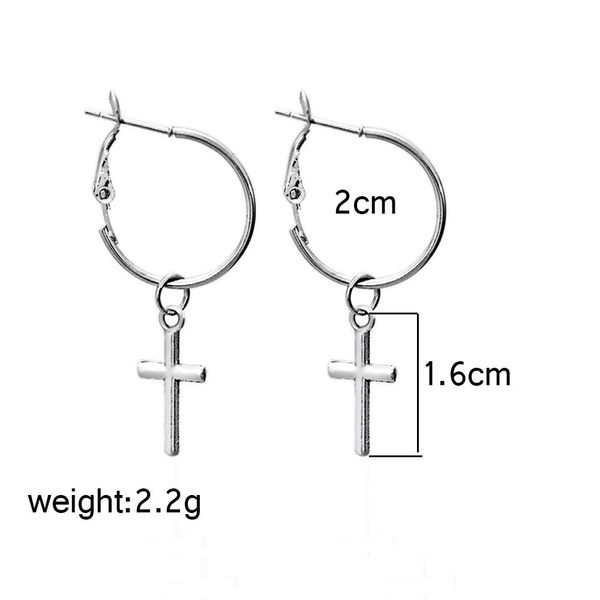 

chadestinty симпатичного крест кулон падения мотаться серьги для женщин висячей круглого круга серьга простых пронзительных ювелирных издели, Black;white