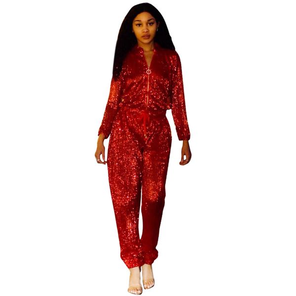 

independent station european and american fashion loose sequined jumpsuit club wear currently available, Black;white