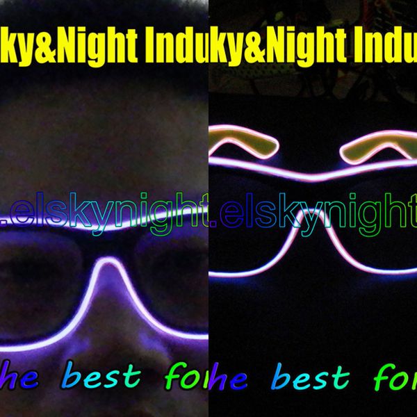 

with glasses el ten fashion colors option powered by 3v inverter without lens+ing