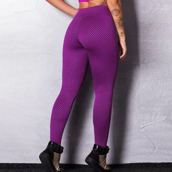 

fitness leggings high waist bulifting leggings textured booty tights leggins sports seamless hips pants women1, Black