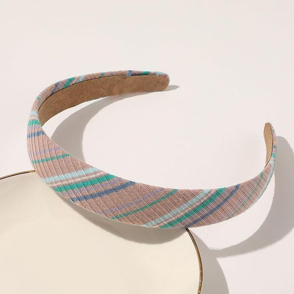 

fashion women wide headband rainbow striped knitted headband head hoop ladies make up wash face hairband turban hair accessories q bbycgg