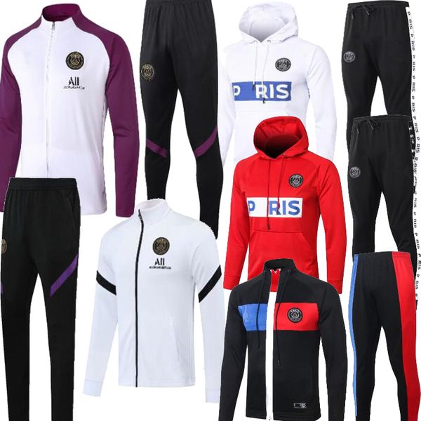 

verratti paris mbappe белый красный черный мужской куртку куртка трексуита свитер hoodie 20 21 выжитие paris mbappe club worg-up football ho, Black