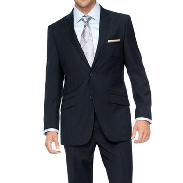 

2020 new costume homme handsome 2 button notched lapel modern fit navy suit groom wear for wedding formal men suits tuxedos, White;black