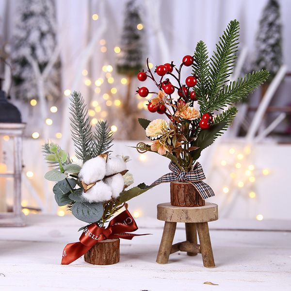

floral children newbranch decoration ornaments christmas pine gift mall restaurant window counter layout small tree deskdecor