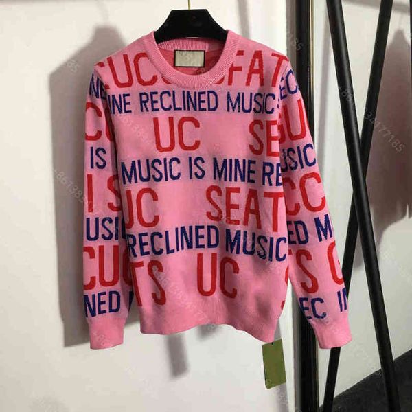 

designer clothes women wool knit sweater shirt cciggu brand round neck pullover sweaters back jacquard logo winter jacket womens casual hood, White;black