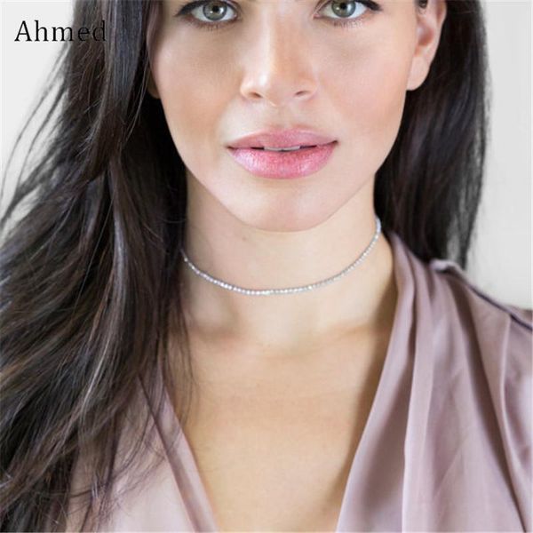 

choker bijoux simple full для заявление ahmed ожерелье collier способа сексуальные женщины rhinestone maxi ожерелья новые ювелирные изделия, Golden;silver