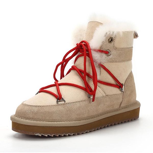 

ankle boots female genuine leather snow boots women booties winter shoes woman fashion warm black women shoes 2020 bottine femme