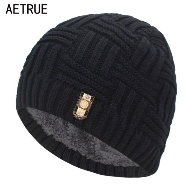 

aetrue brand skullies beaines knitted hat men winter hats for women men fashion bonnet mask warm thick fur cap male beanie hat y201024, Blue;gray