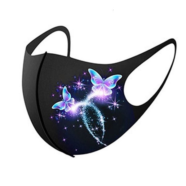 

ice christmas face silk designer print butterfly fashion mouth mask dustproof sunscreen classic blackoutlet0e47