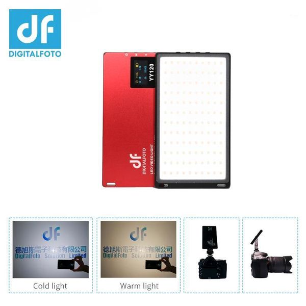 

df yy120 led 10w bi-color dimmable ultra thin panel light for vlogging video dslr youtube p studio1