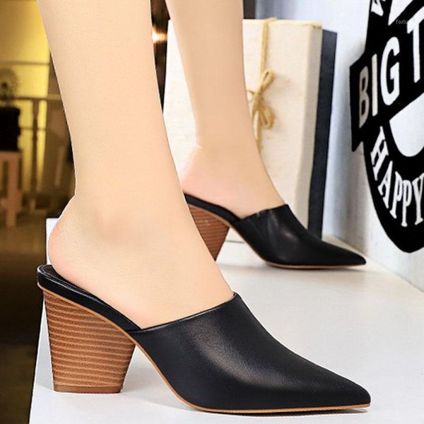 

fashion women sandals rhinestone high heels pointed toe gladiator comfortable shoes slip on #y0317454q1, Black