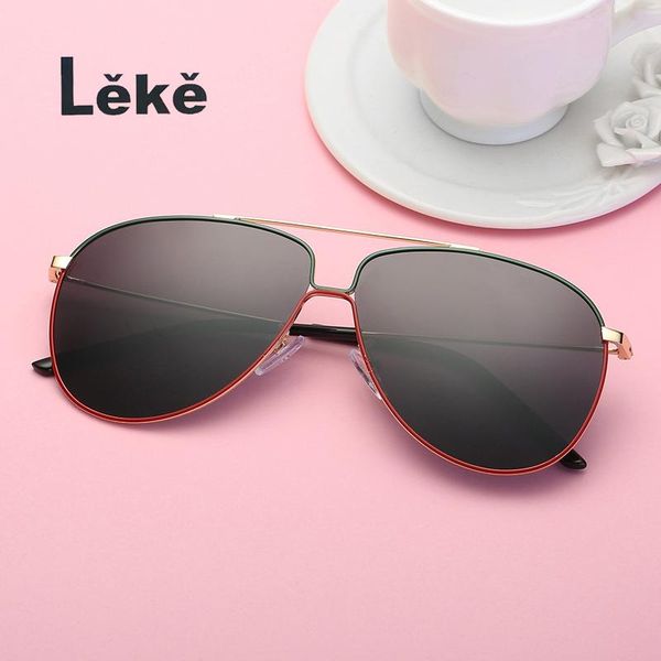 

sunglasses 2021 leke fashion trend unique design style oval retro, White;black