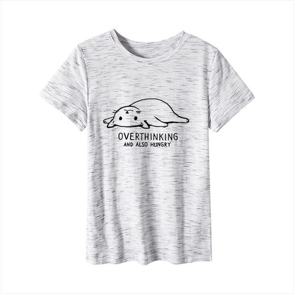 

2020 fashion cotton female t shirts short sleeve plus size women t shirt hungry cat printing harajuku kpop tee tshirt femme, White