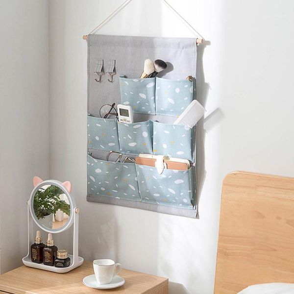 

storage boxes & bins lovely snow hanging closet multi-grid bag with 7 pockets household fas61