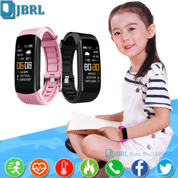 

upper girl with boy sports bracelet fitns tracker smart belt