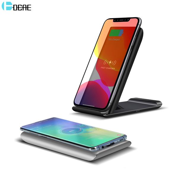 

dcae 15w й беспроводное зарядное устройство fold stand pad тип c usb быстрой зарядки для iphone se-11 xr x xs 8 airpods pro samsung s20 s10