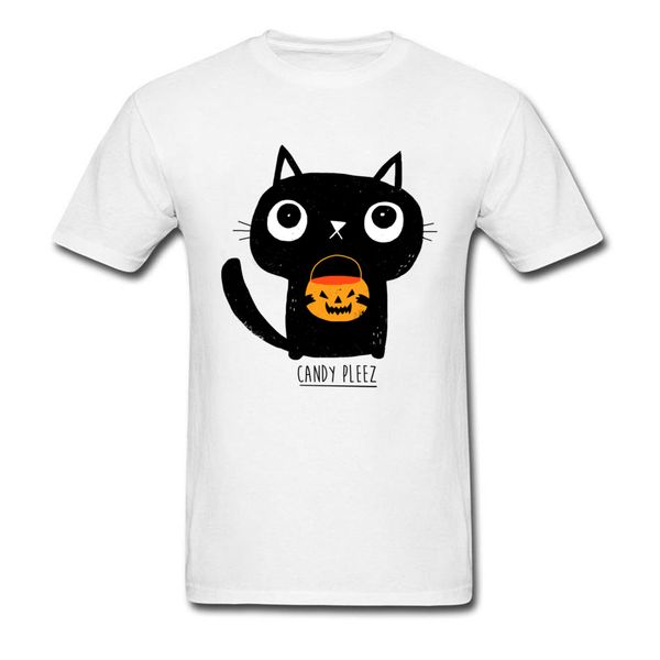 

candy pleez футболка halloween cat tshirt мужчины симпатичные tops trick or treat игры tshirt подарков тис одежда смешной спорт толстовка с