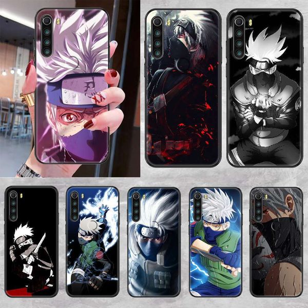

kakashi naruto mobile phone cover is a super black 3d soft shell luxury cover of redmi note 7 7a 8 8t 9 9a 9s k30 pro