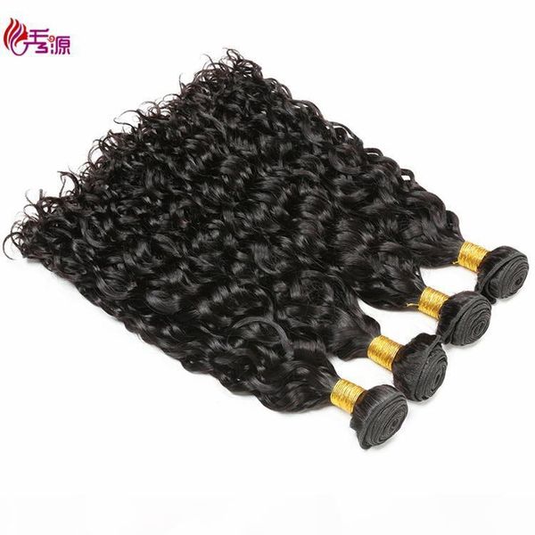 

wholesale peruvian water wave remy human hair 4 bundles cuticle aligned 100 unprocessed virgin human hair extensions ing, Black