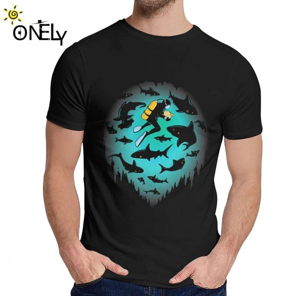 

illustration scuba diving sea underwater tee shirt crewneck summer men's retro pure s-6xl plus size tee shirt sport hooded sweatshirt h