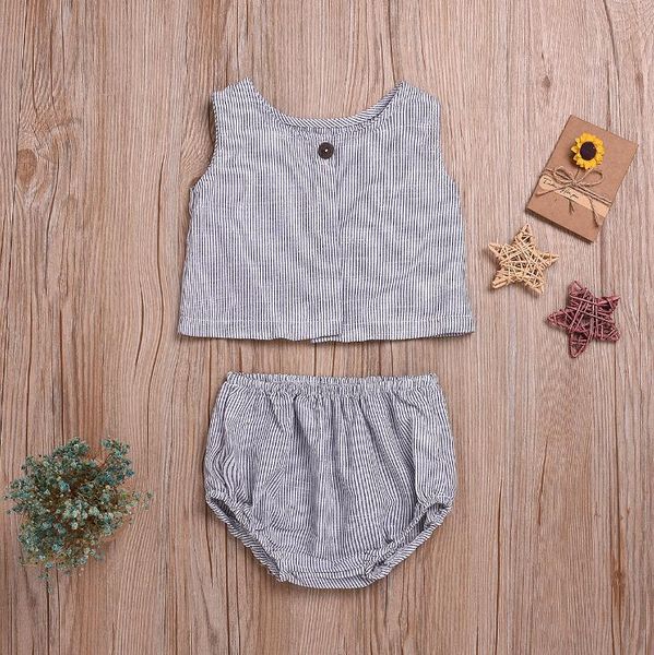 

clothing sets everweeked kids child striped and pp pants 2pcs lovely ins gray color sumemr holiday outfits, White