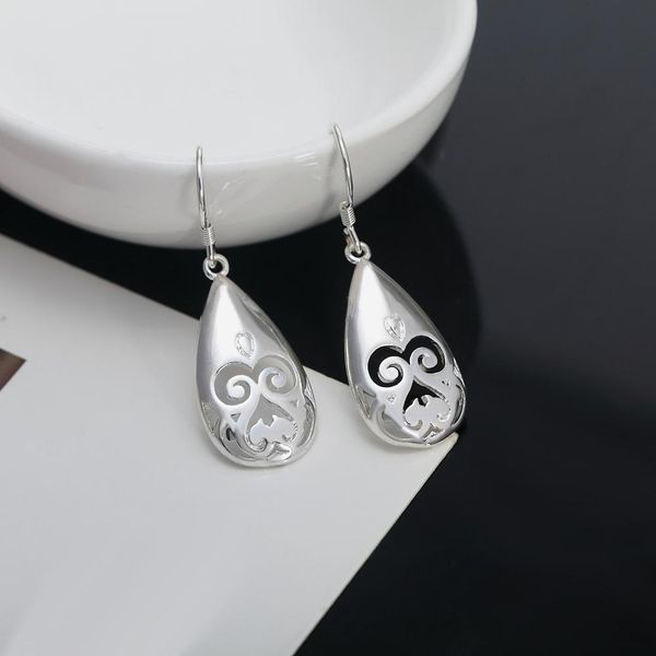 

wholesale simple idea nice cute gift silver earring jewelry beauty white for women lady retro wedding gift e582 h jllcat, Golden