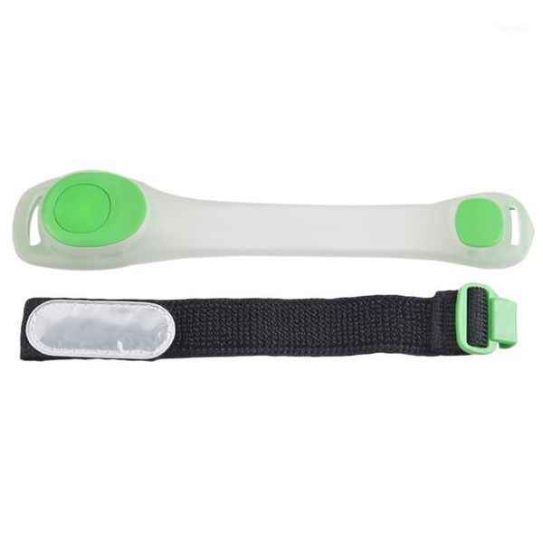 

elbow & knee pads 3 pcs led light armbands reflective adjustable wearable running belt straps waterproof glow in the dark for outdoor spor1, Black;gray